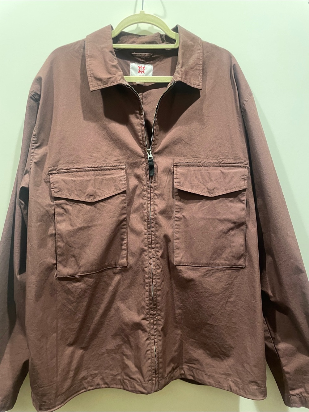 Volcom Men's Rust-Brown Military Field Zip Jacket